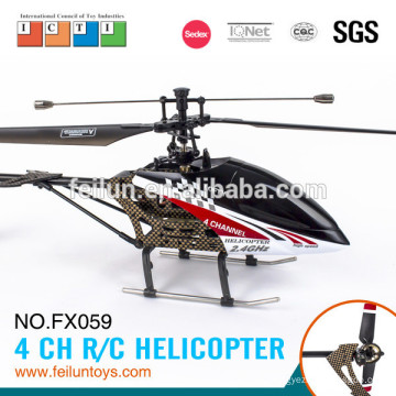 Atractivo! 2.4G 4CH sola lámina del helicóptero del rc circuitos con el certificado de CE/FCC/ASTM del girocompás